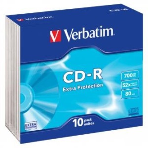 Verbatim CD-R 700MB 52x DL slim 10ks
