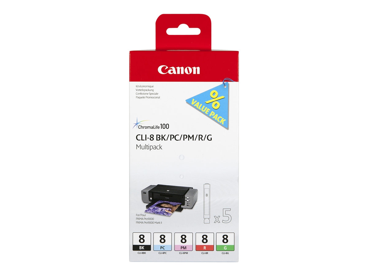 Canon CLI8 cartridge sada 5ks (Bk, PC, PM, R, G)