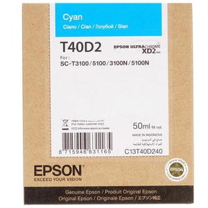 Epson T40D2 cartridge XD2 azurová-cyan (50ml)