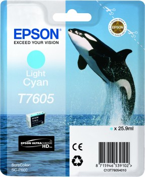 Epson T7605 cartridge light cyan (25.9ml) 