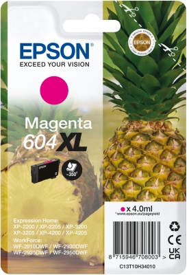Epson 604XL cartridge purpurová-magenta (350 str)