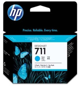 HP CZ134A cartridge 711 azurová-cyan 3ks (3x29ml)