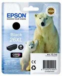 Epson Cartridge 26XL černá (12.2ml)